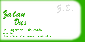 zalan dus business card